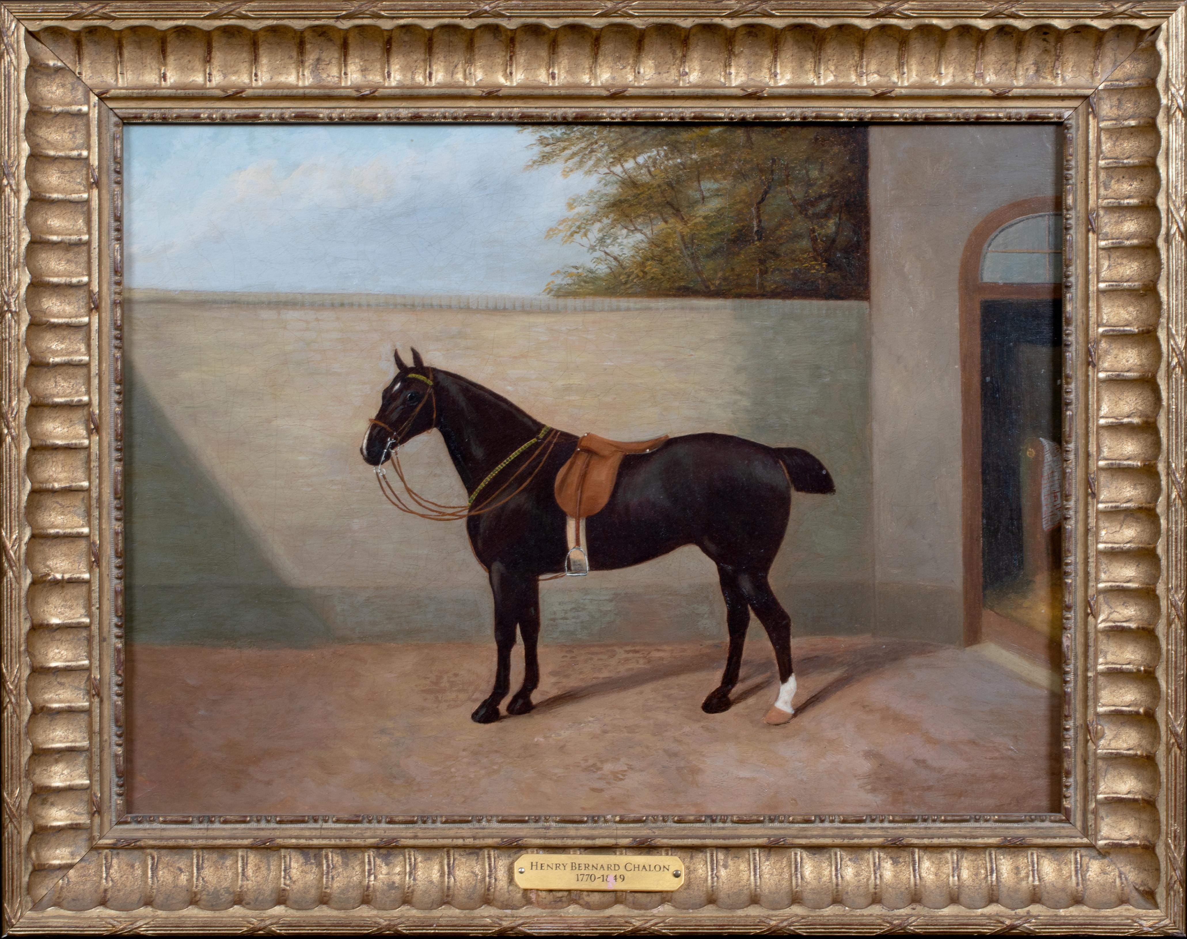 Henry Bernard Chalon Portrait Painting - Portrait Of A Horse, 19th Century