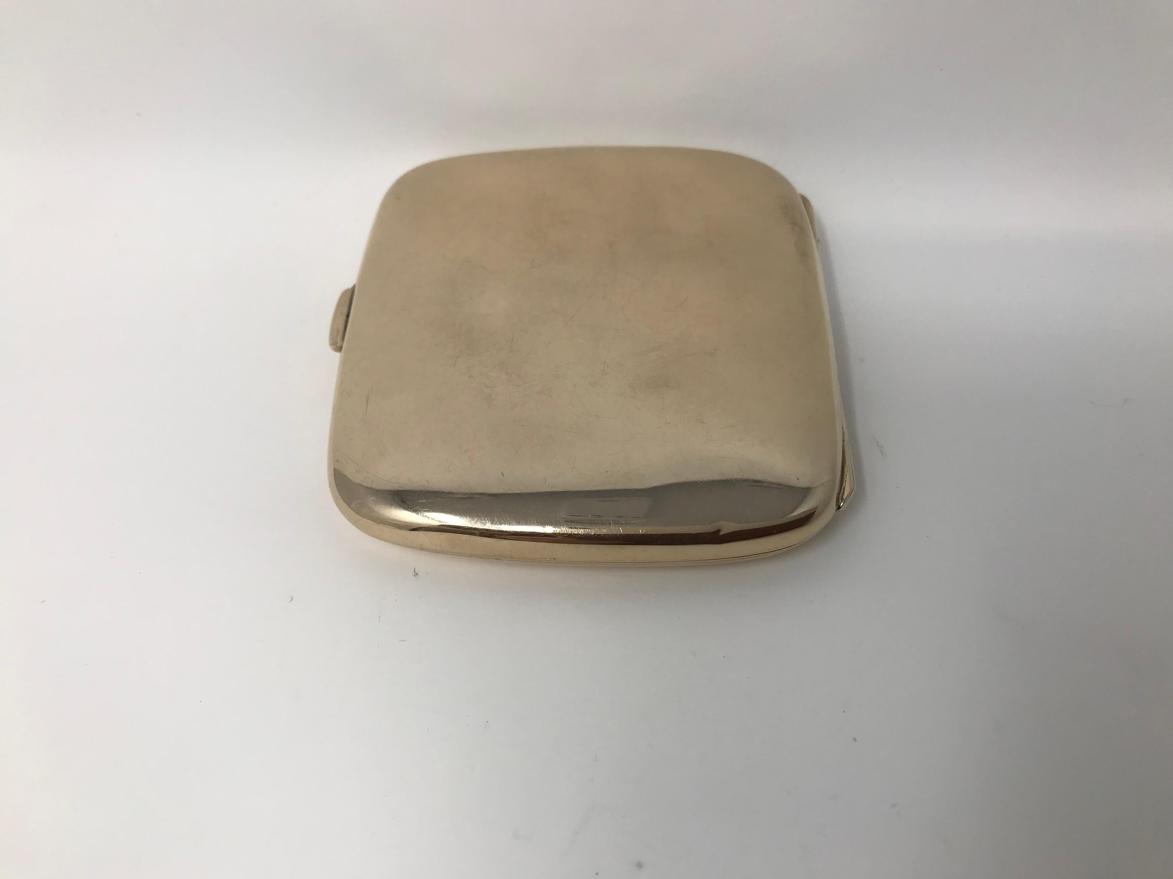 Henry Birks 10k Gold Edwardian Cigarette Case For Sale 1