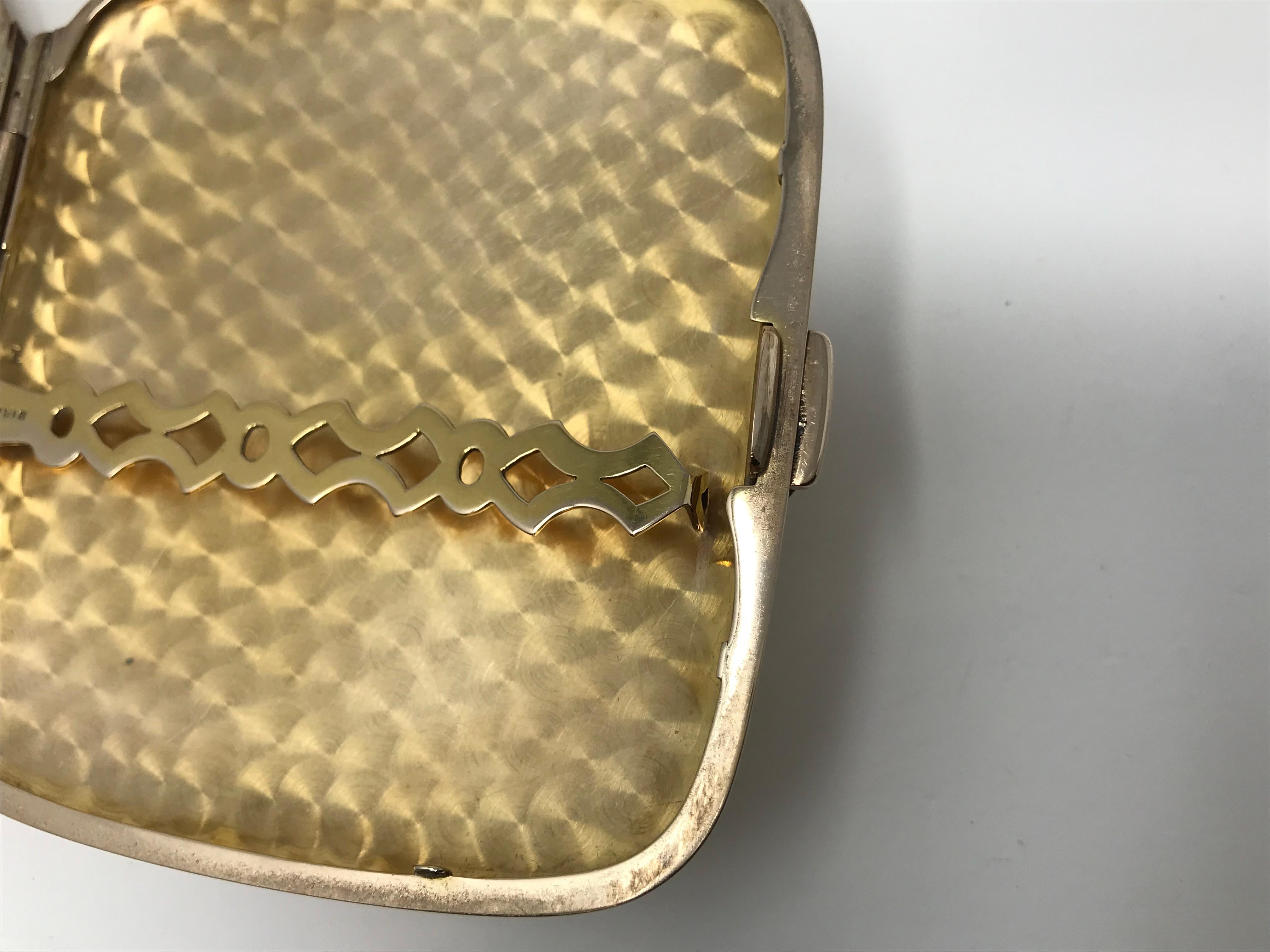 Henry Birks 10k Gold Edwardian Cigarette Case For Sale 3