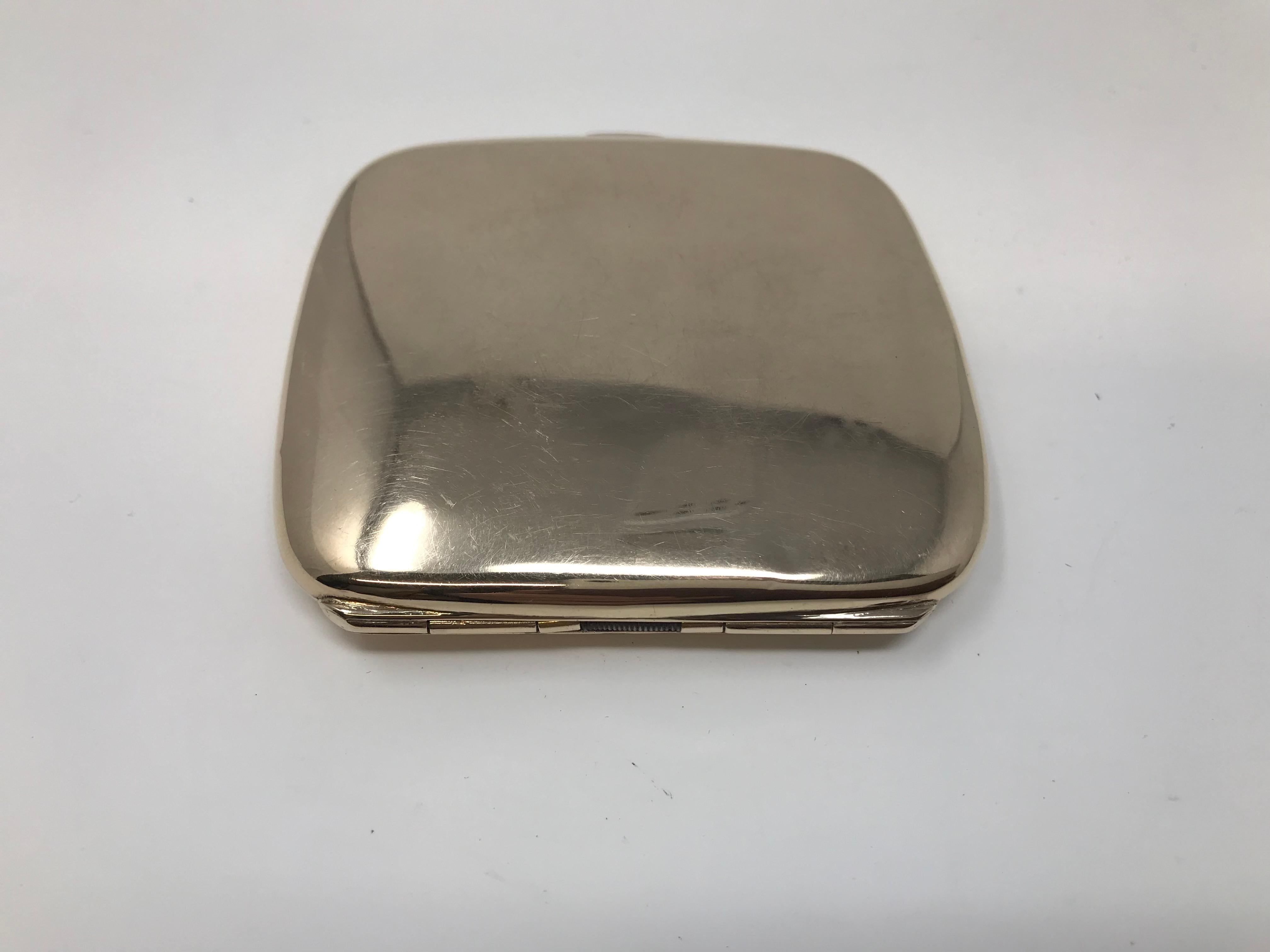 Henry Birks 10k Gold Edwardian Cigarette Case For Sale 4