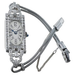 Henry Birks and Son Platinum Ladies Art Deco Watch circa 1930's