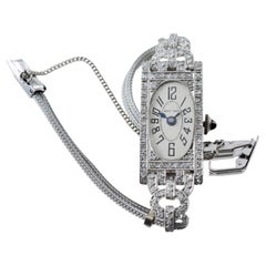 Henry Birks and Son Platin Damen Art Deco Uhr circa 1930er Jahre