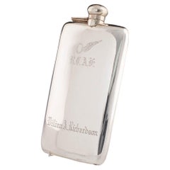 Used Henry Birks and Sons Sterling Silver Royal Canadian Air Force Pocket Flask Montr