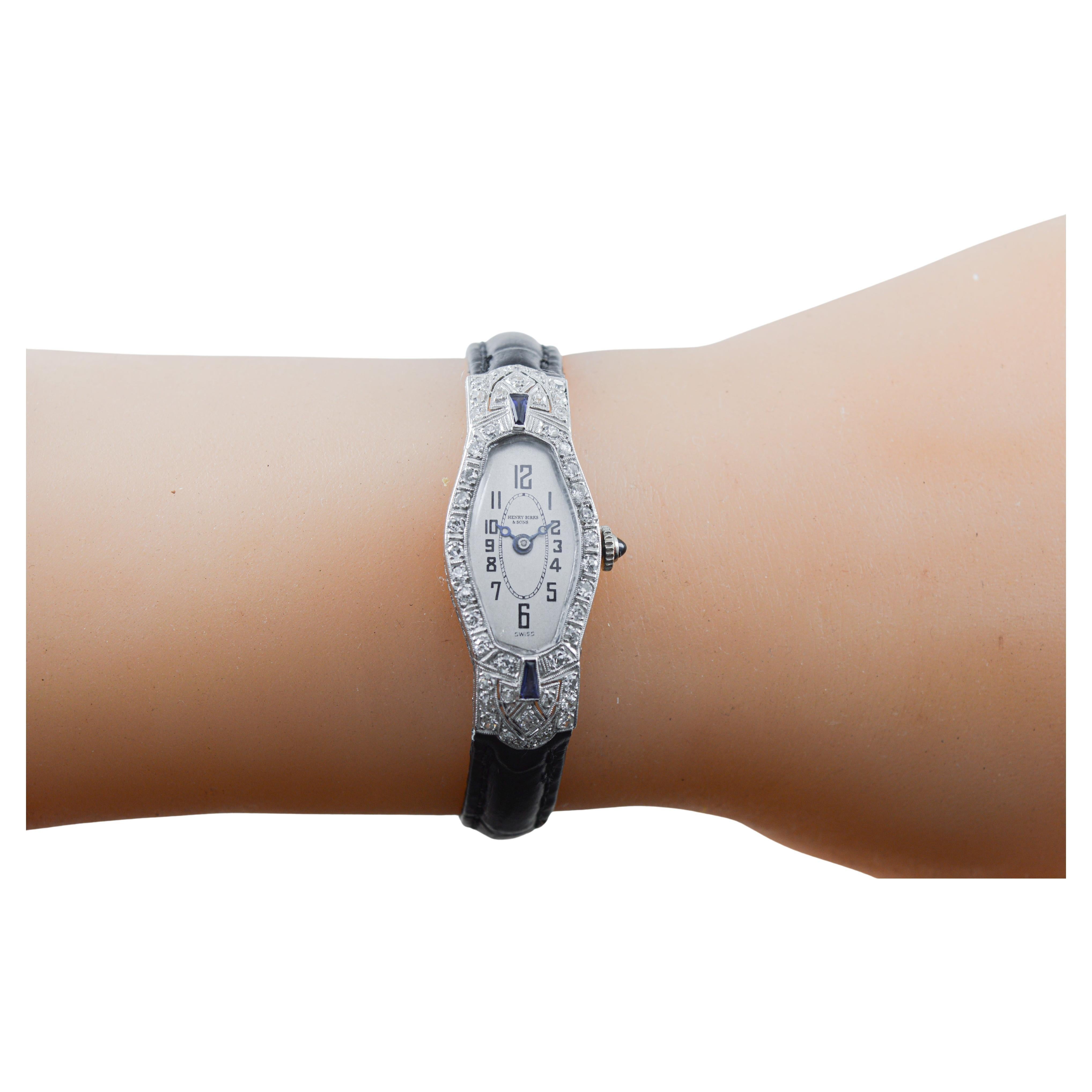 Henry Birks & Son, orologio da donna in platino, circa 1920 in vendita 9