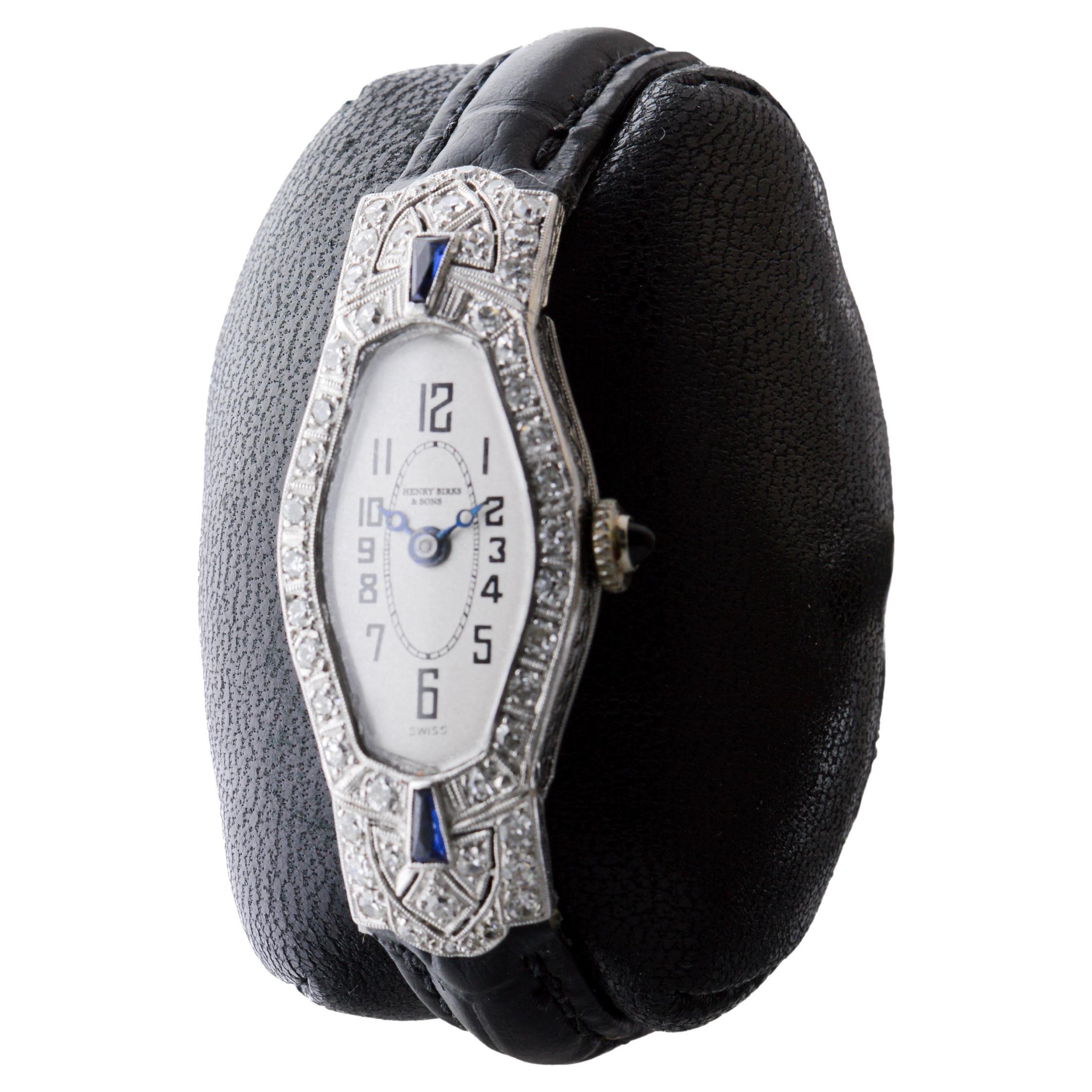 Henry Birks & Son, orologio da donna in platino, circa 1920 In condizioni ottime in vendita a Long Beach, CA