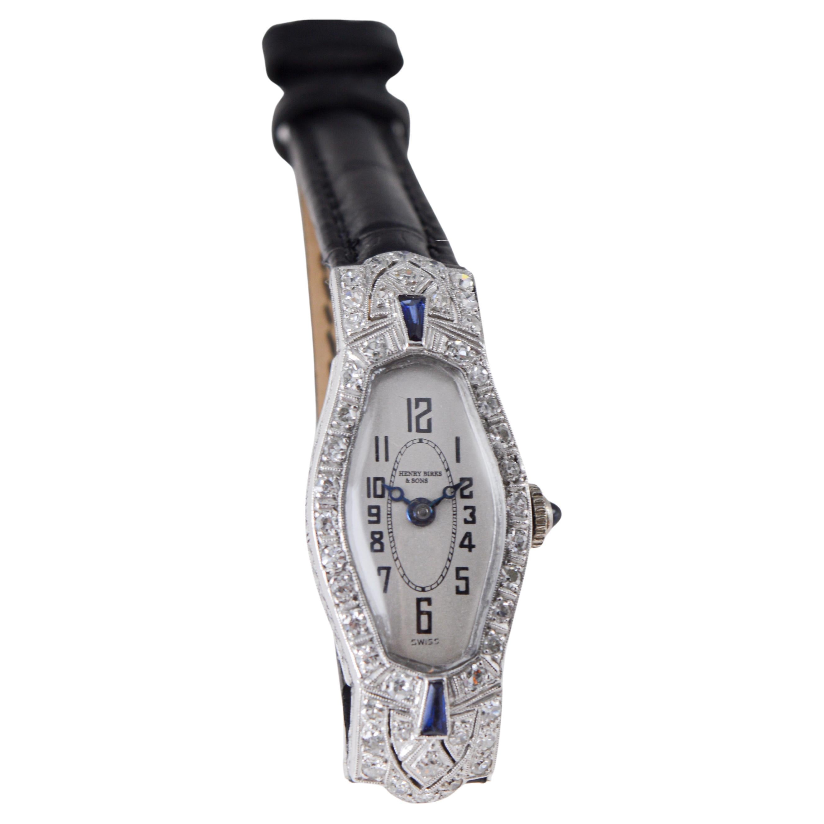 Henry Birks & Son, orologio da donna in platino, circa 1920 in vendita 2