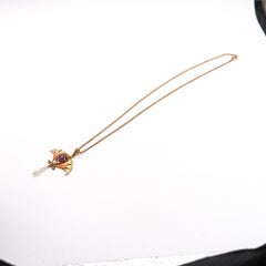 Henry Blank & Co. 1900 Henri Nouveau Collana smaltata in oro 14Kt con perle