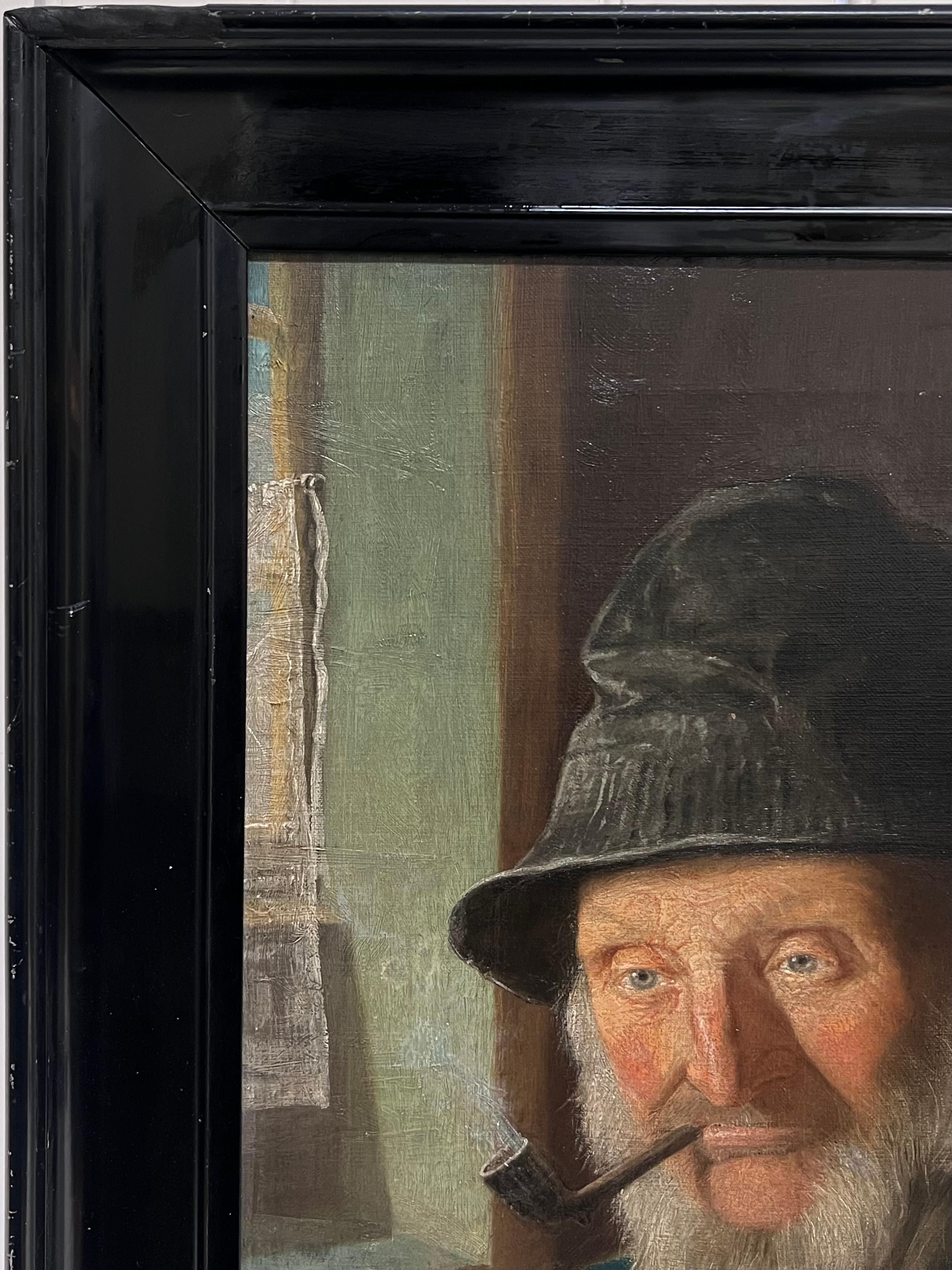 1890's Portrait Painting of Whitby Fisherman in Yorkshire England Large Oil For Sale 6
