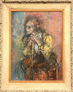 Henry Botkin Fauvist Expressionist Portrait Old Man Oil Painting WPA Artist