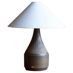 Henry Brandi, Sizable Table Lamp, Glazed Stoneware, Vejbystrand Sweden, 1960s