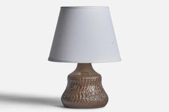 Henry Brandi, Small Table Lamp, Stoneware, Sweden, 1960s