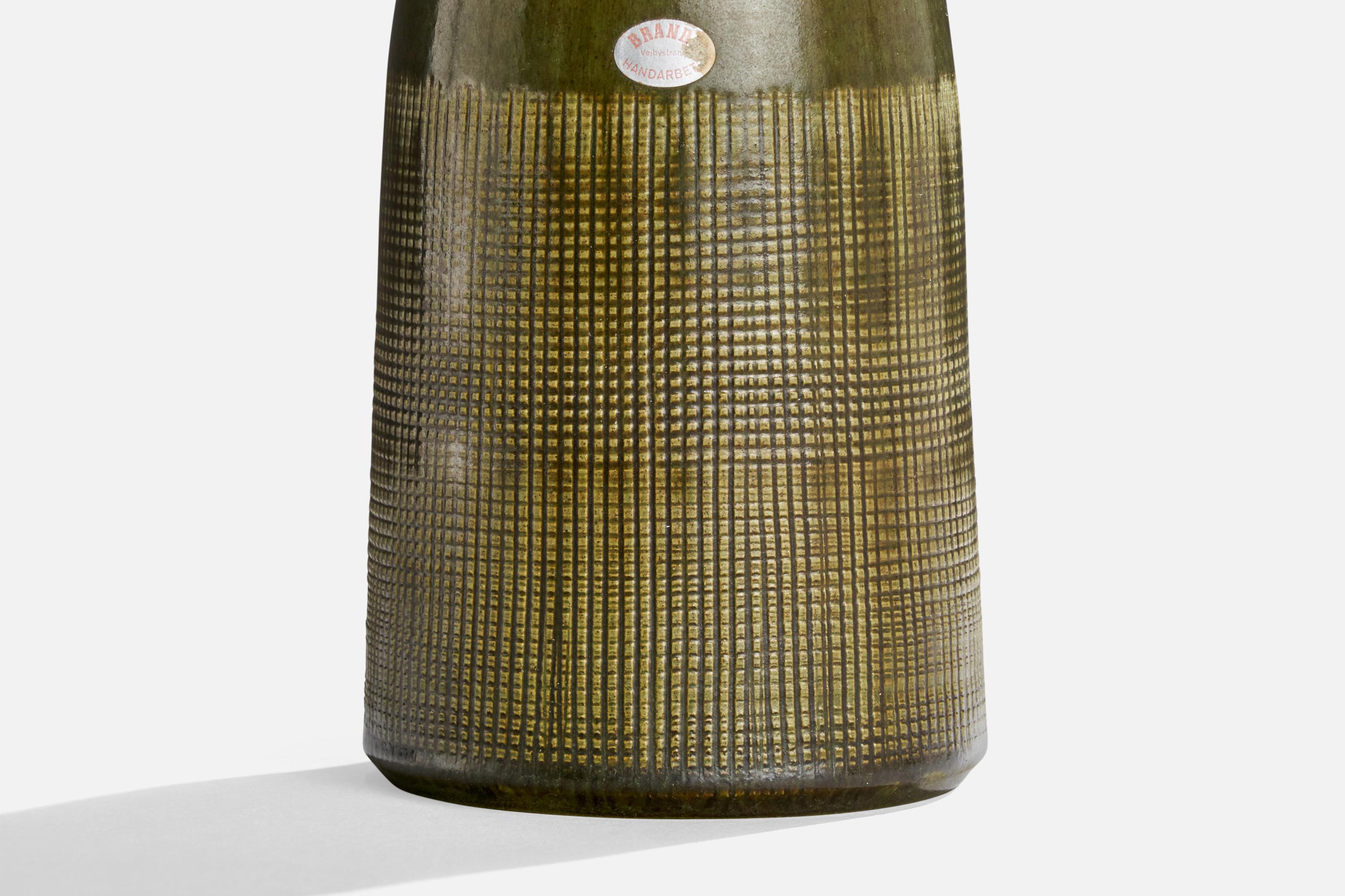 Brass Henry Brandi, Table Lamp, Ceramic, Sweden, 1960s