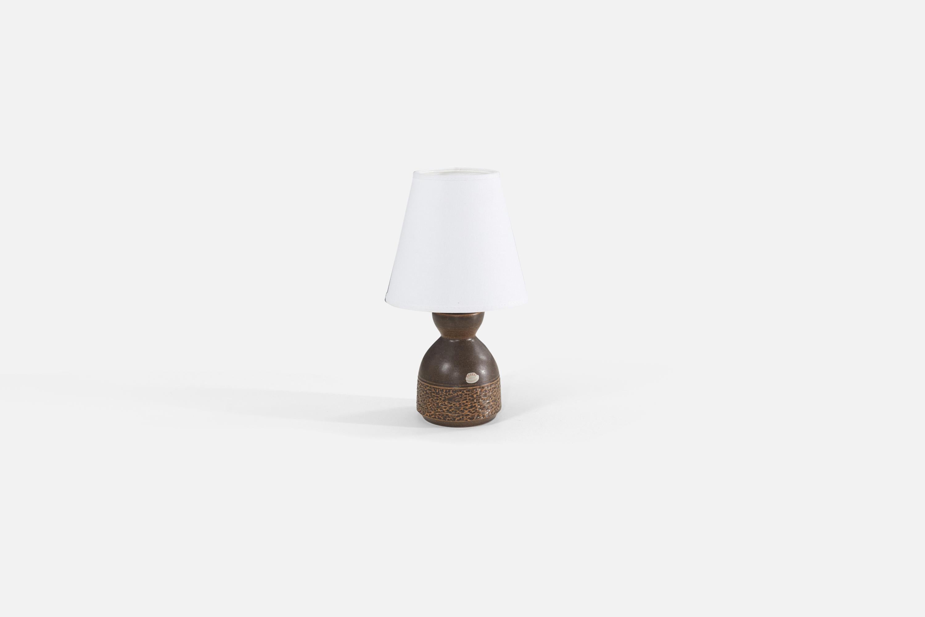 Mid-Century Modern Henry Brandi, lampe de bureau, grès émaillé, Vejbystrand Suède, années 1960 en vente