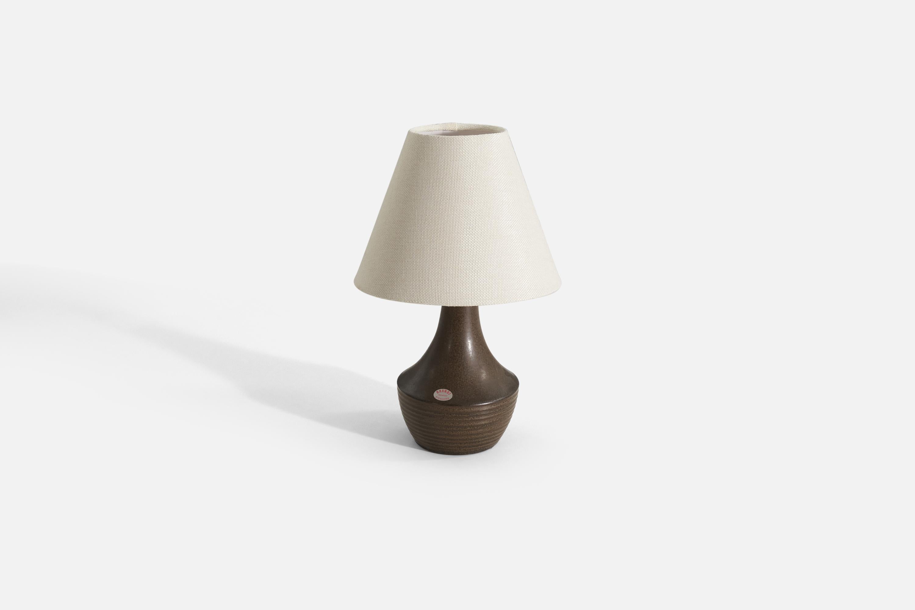 Mid-Century Modern Henry Brandi, Table Lamp, Glazed Stoneware, Vejbystrand, Sweden, 1960s For Sale