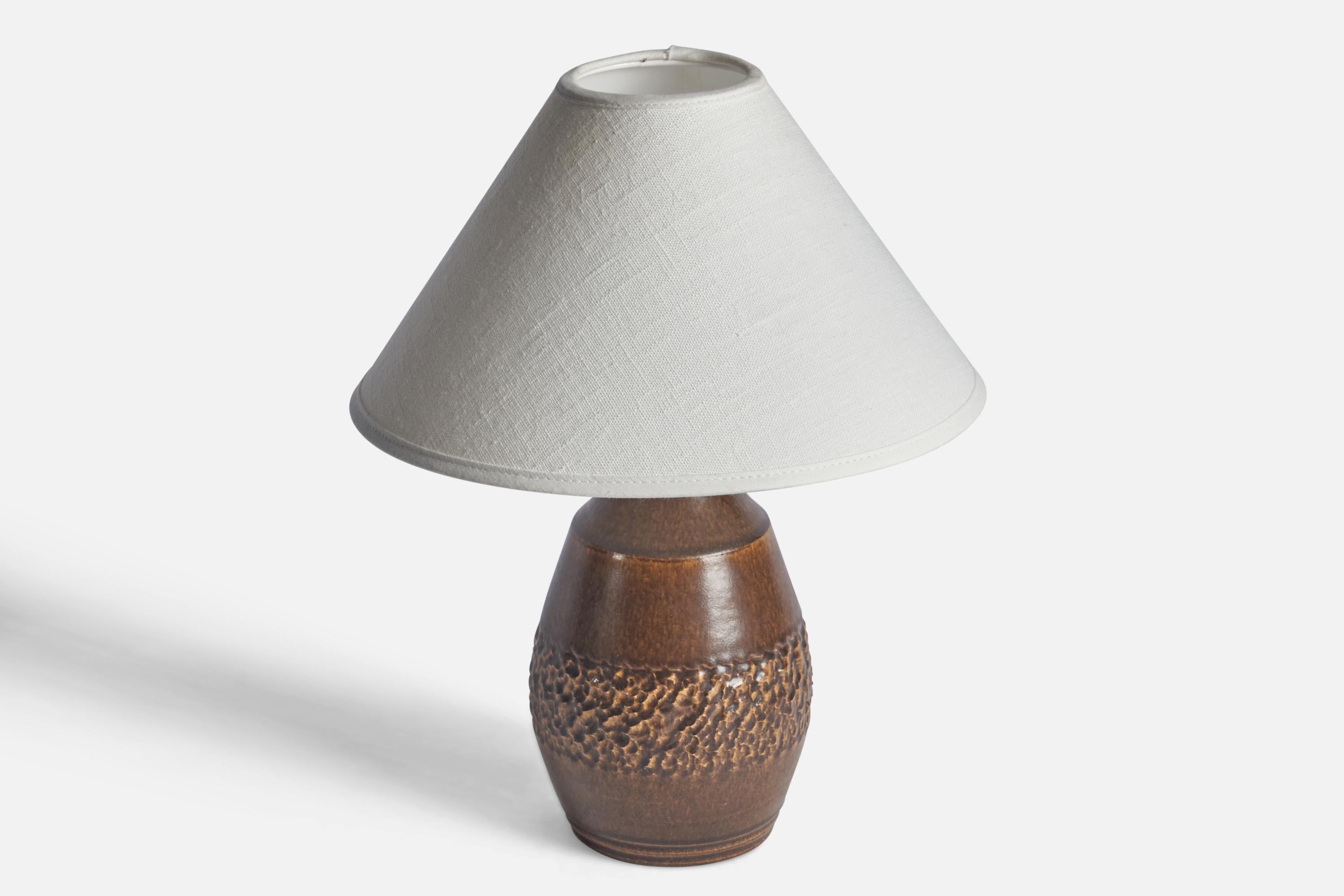 Mid-Century Modern Henry Brandi, Table Lamp, Stoneware, Sweden, 1960s For Sale