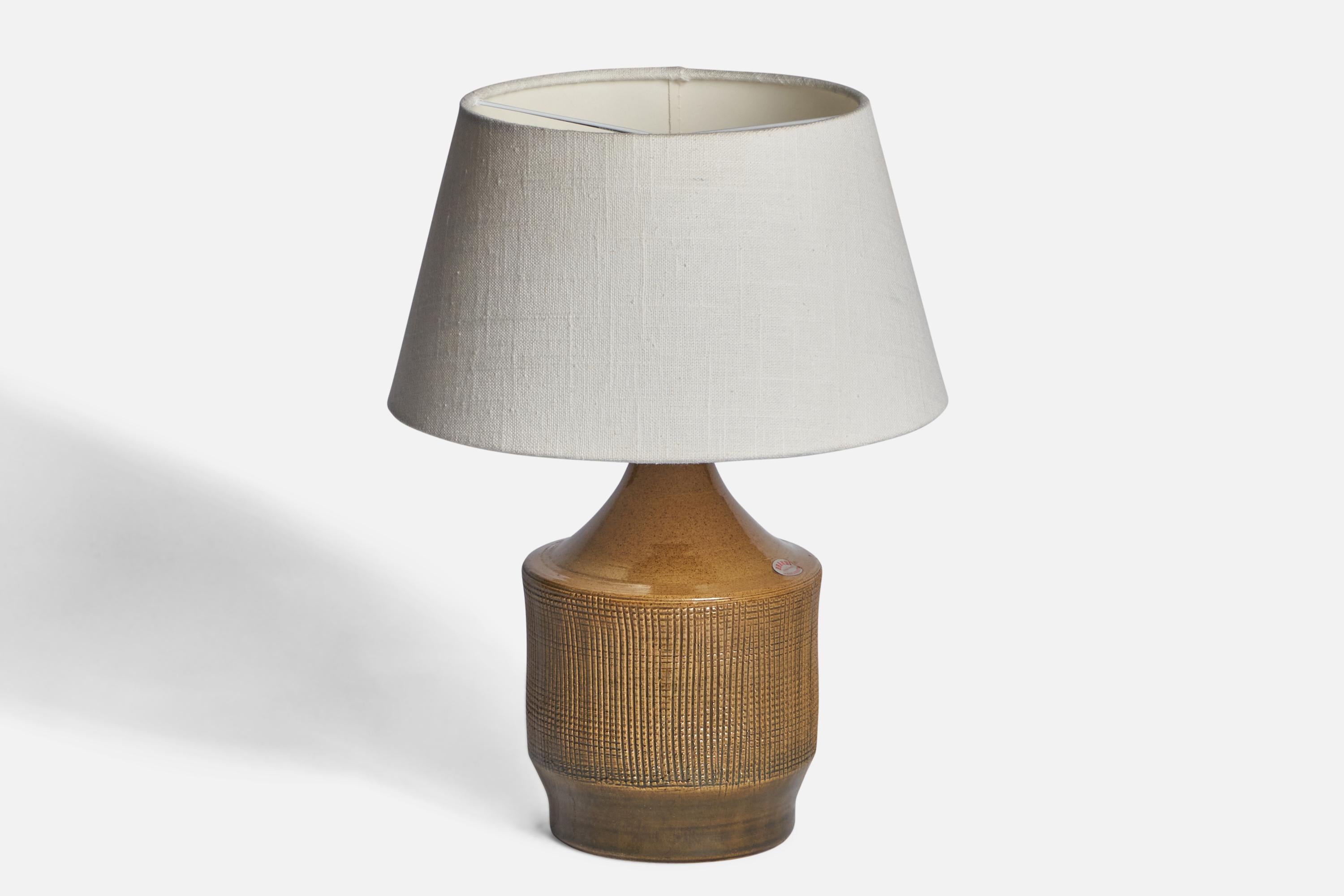 Mid-Century Modern Henry Brandi, Table Lamp, Stoneware, Sweden, 1960s For Sale
