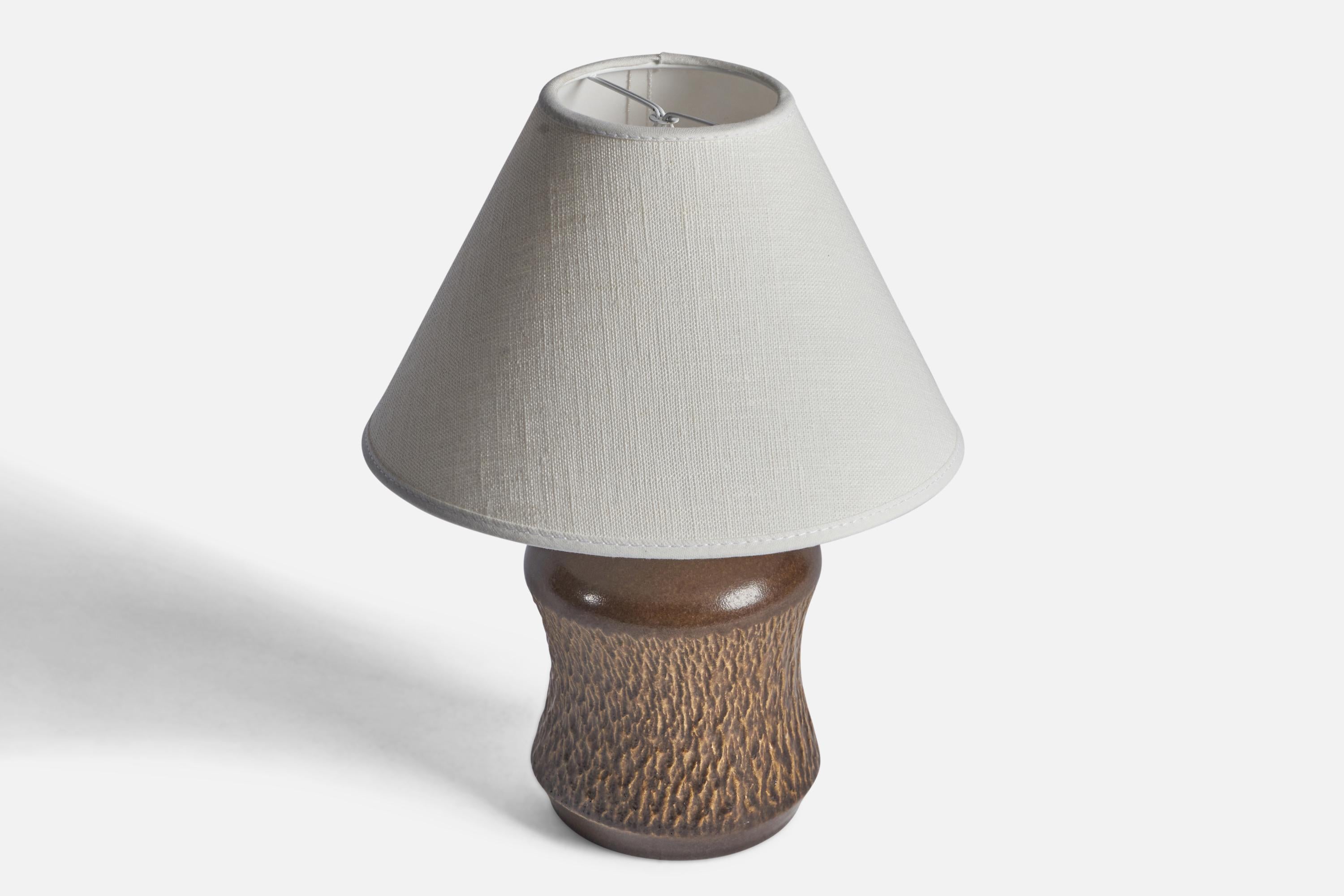 Swedish Henry Brandi, Table Lamp, Stoneware, Sweden, 1960s For Sale