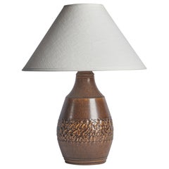 Henry Brandi, Table Lamp, Stoneware, Sweden, 1960s