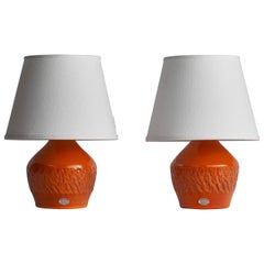 Henry Brandi, Table Lamps, Stoneware, Sweden, 1960s