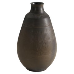 Henry Brandi, Vase, Glazed Stoneware, Vejbystrand Sweden, 1960s