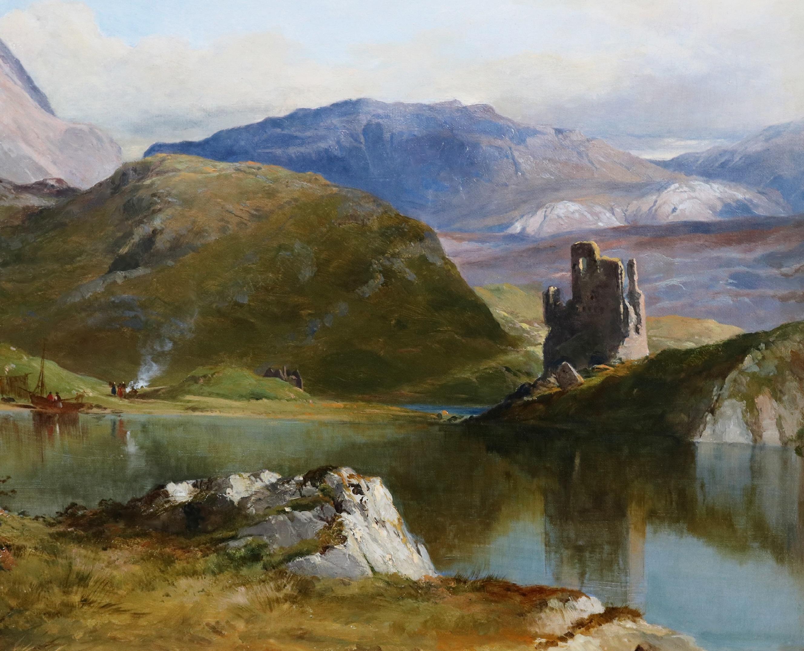 Ardvreck Castle, Loch Assynt - Ölgemälde einer schottischen Landschaft aus dem 19. im Angebot 2