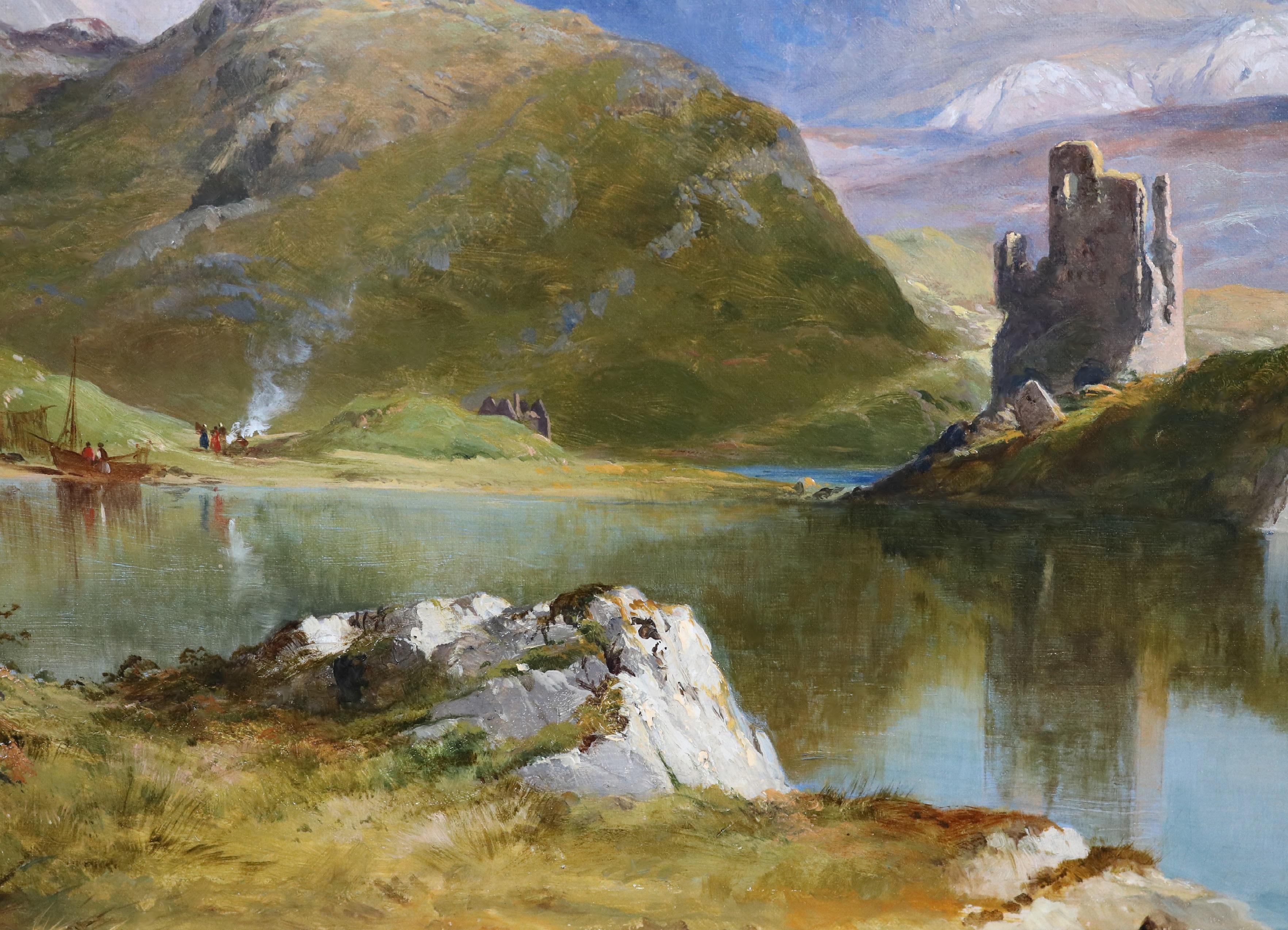 Ardvreck Castle, Loch Assynt - Ölgemälde einer schottischen Landschaft aus dem 19. im Angebot 3