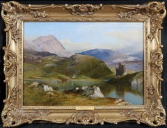 Ardvreck Castle, Loch Assynt - 19th Century Oil Painting of Scottish Landscape