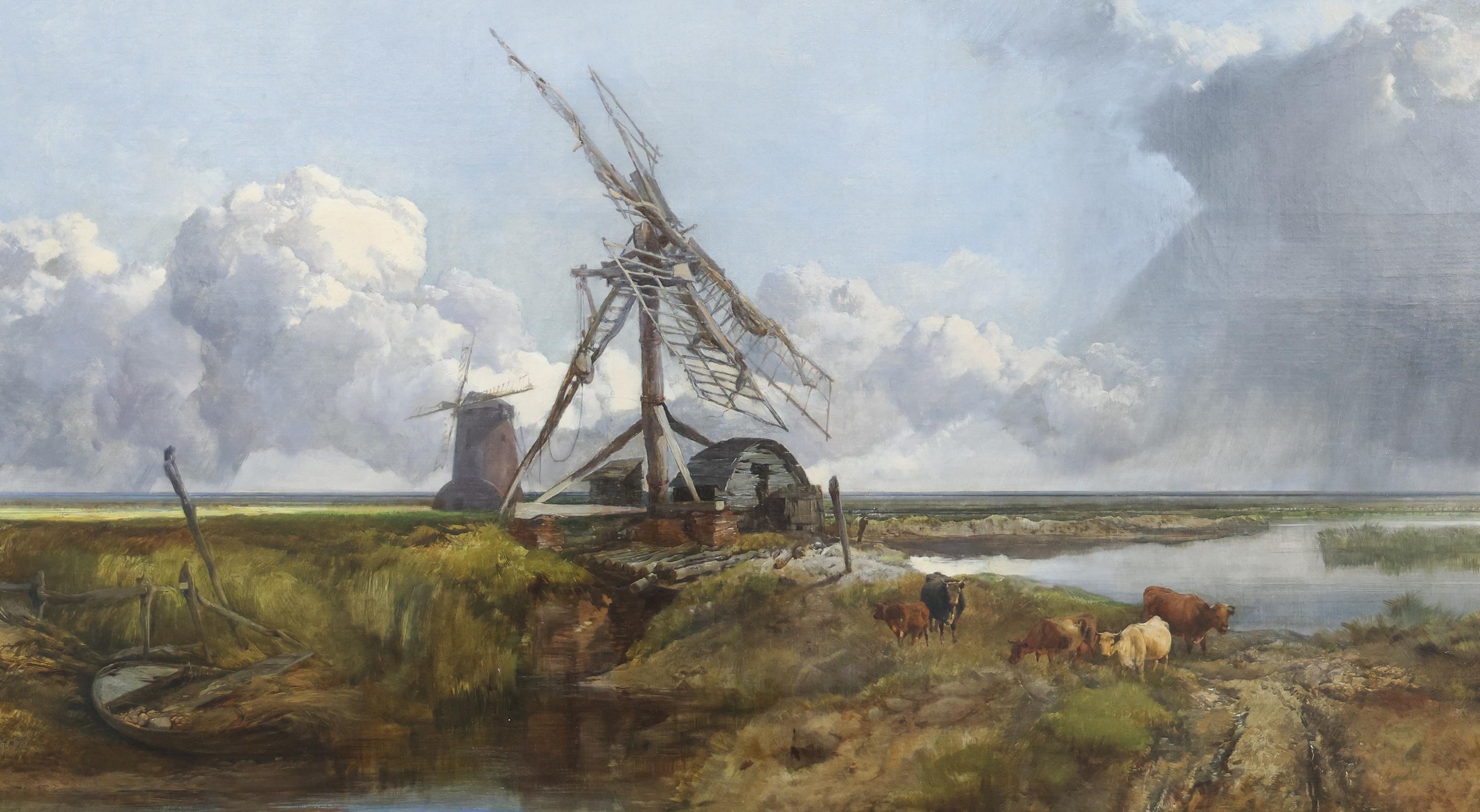 Gran paisaje al óleo de Henry Bright 1810-1873 en venta 2