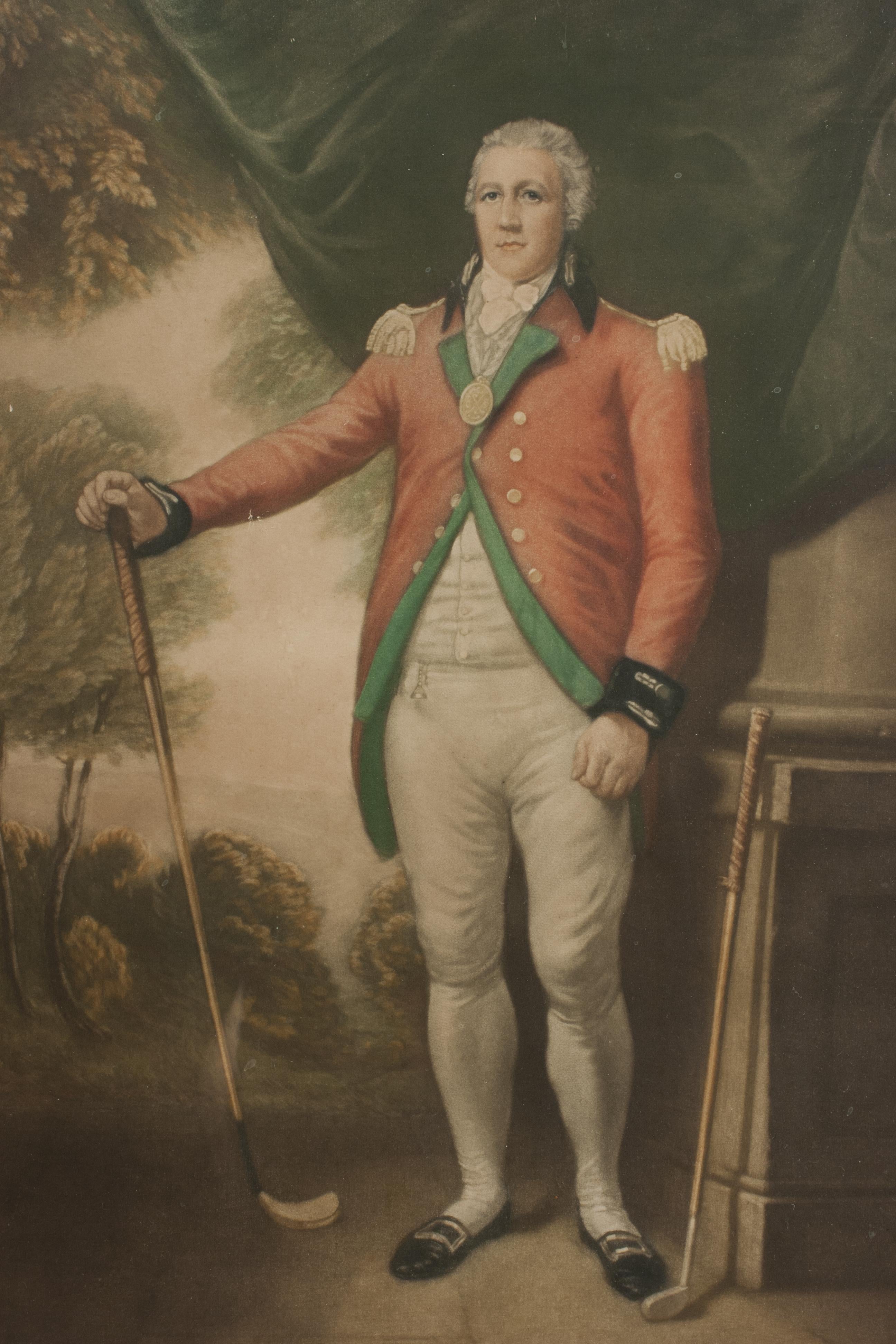 Sporting Art Henry Callender, Golf Picture, Mezzotint For Sale