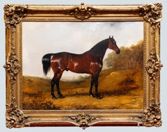 Semental árabe en un paisaje. Henry Calvert (británico 1798-1869)
