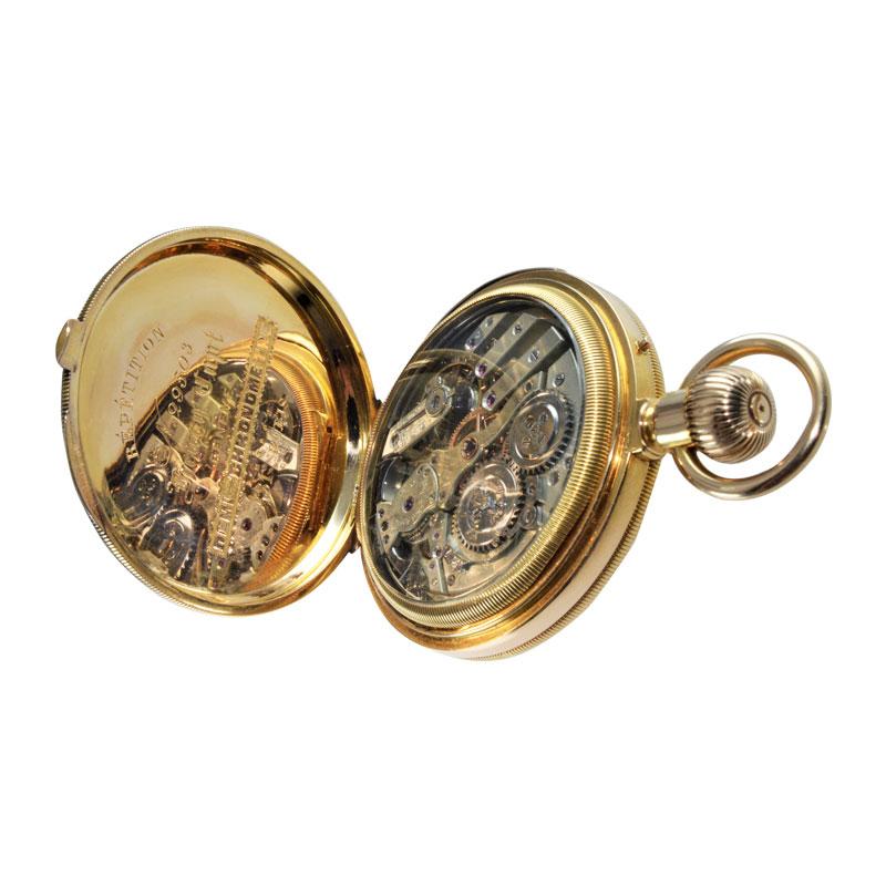 Henry Capt 18 Karat Gold Handmade 31 Jewel Quarter Repeating Watch, 1900er Jahre im Angebot 7