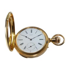 Henry Capt Montre à quart de cercle répétitif en or 18 carats faite à la main avec 31 bijoux, années 1900