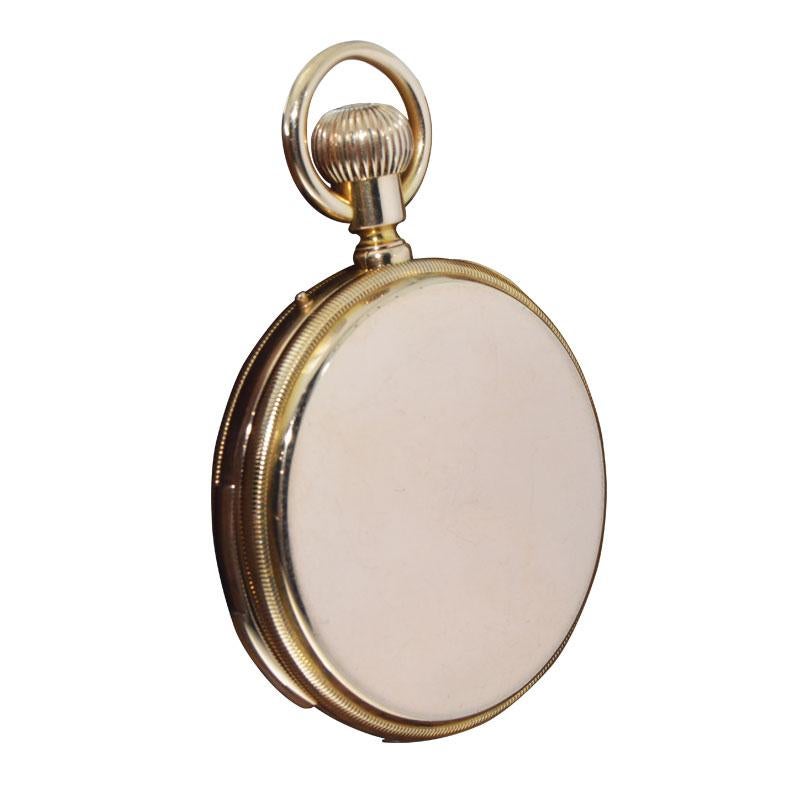 Henry Capt 18 Karat Gold Handmade 31 Jewel Quarter Repeating Watch, 1900er Jahre im Angebot 3