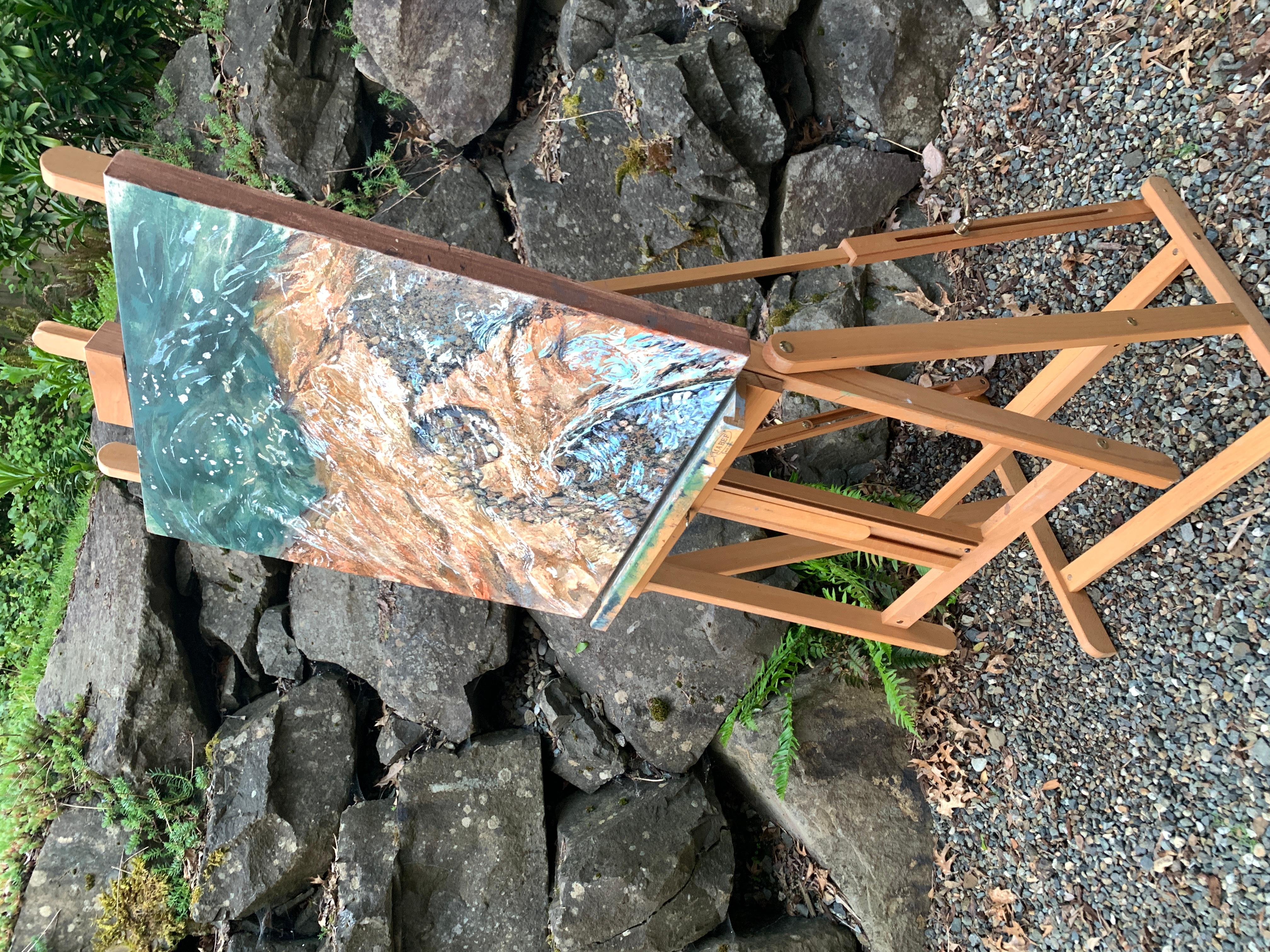 Les chutes de Porter Creek, 1, peinture originale - Painting de Henry Caserotti