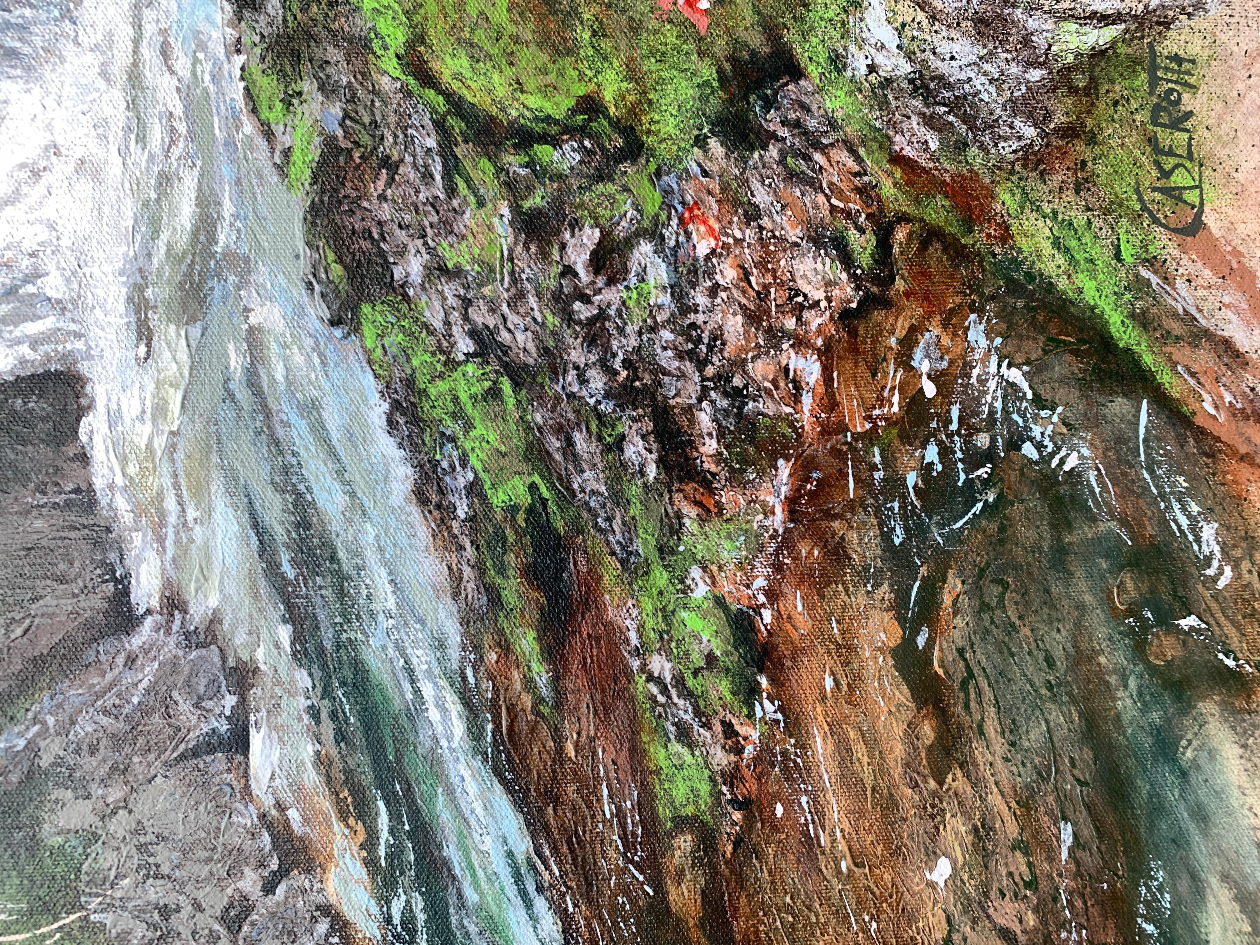 Cascate di Porter Creek, 2, dipinto originale 1