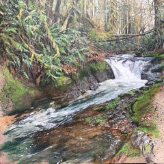 Cascate di Porter Creek, 2, dipinto originale