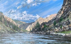 Vista sul fiume Salmon, dipinto originale