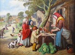 Henry Charles Bryant, Ölgemälde, Genreszene, Kinder auf der Messe, 19. Jahrhundert