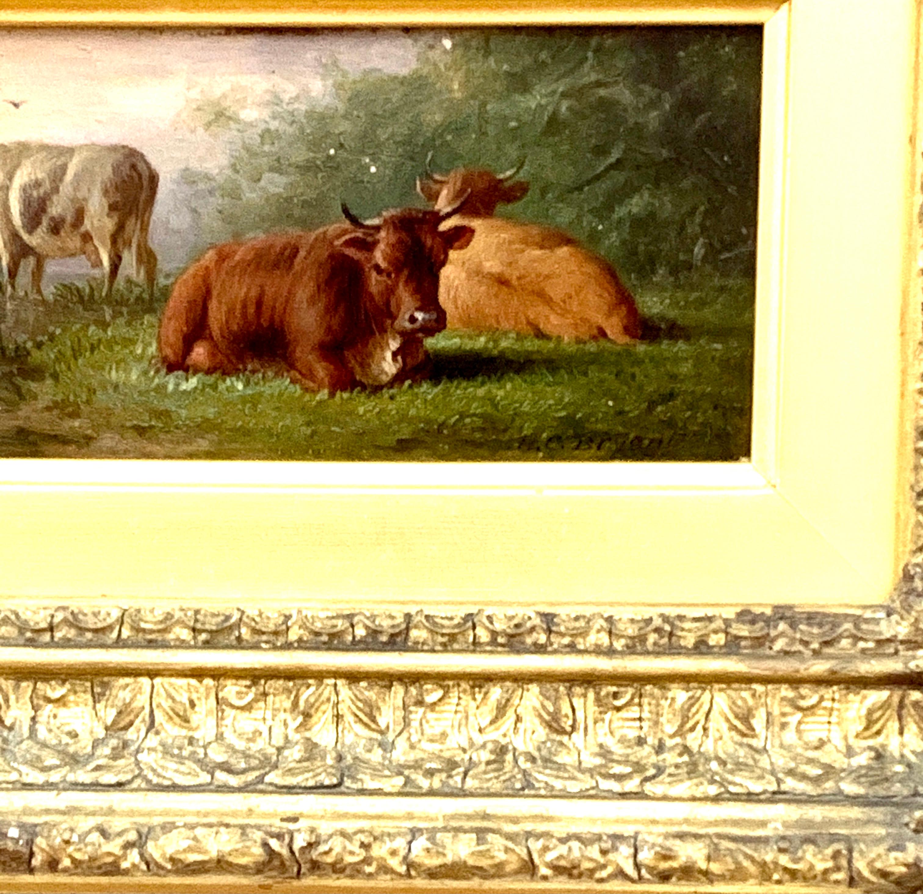 rectangular cow painting