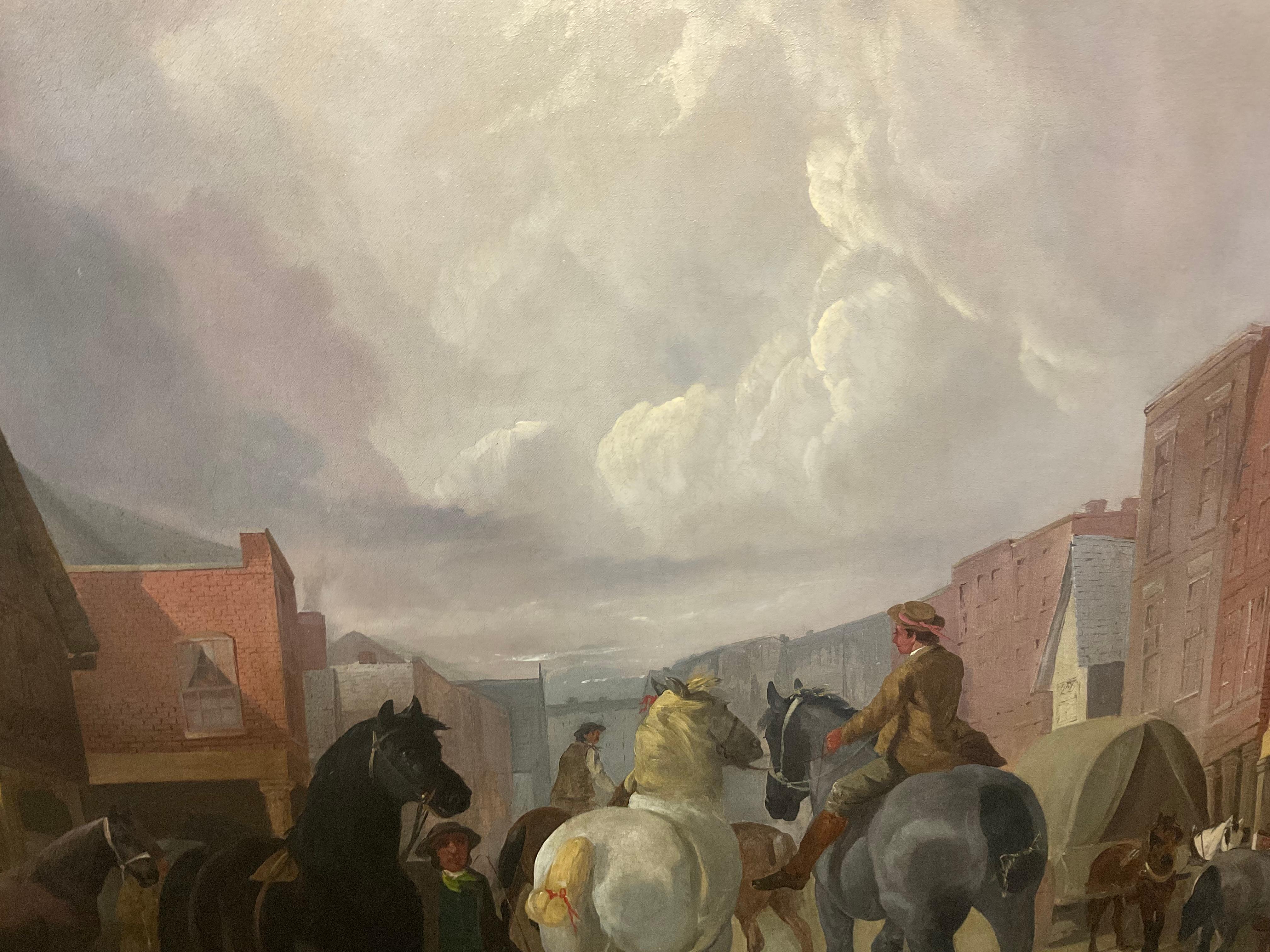 The Chester Horse Fair - Black Animal Painting by Henry Charles Woollett