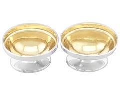 Henry Chawner Antique 1790s Sterling Silver Salts