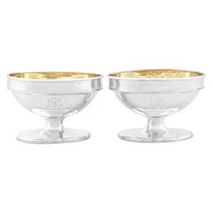 Henry Chawner Antique 1790s Sterling Silver Salts