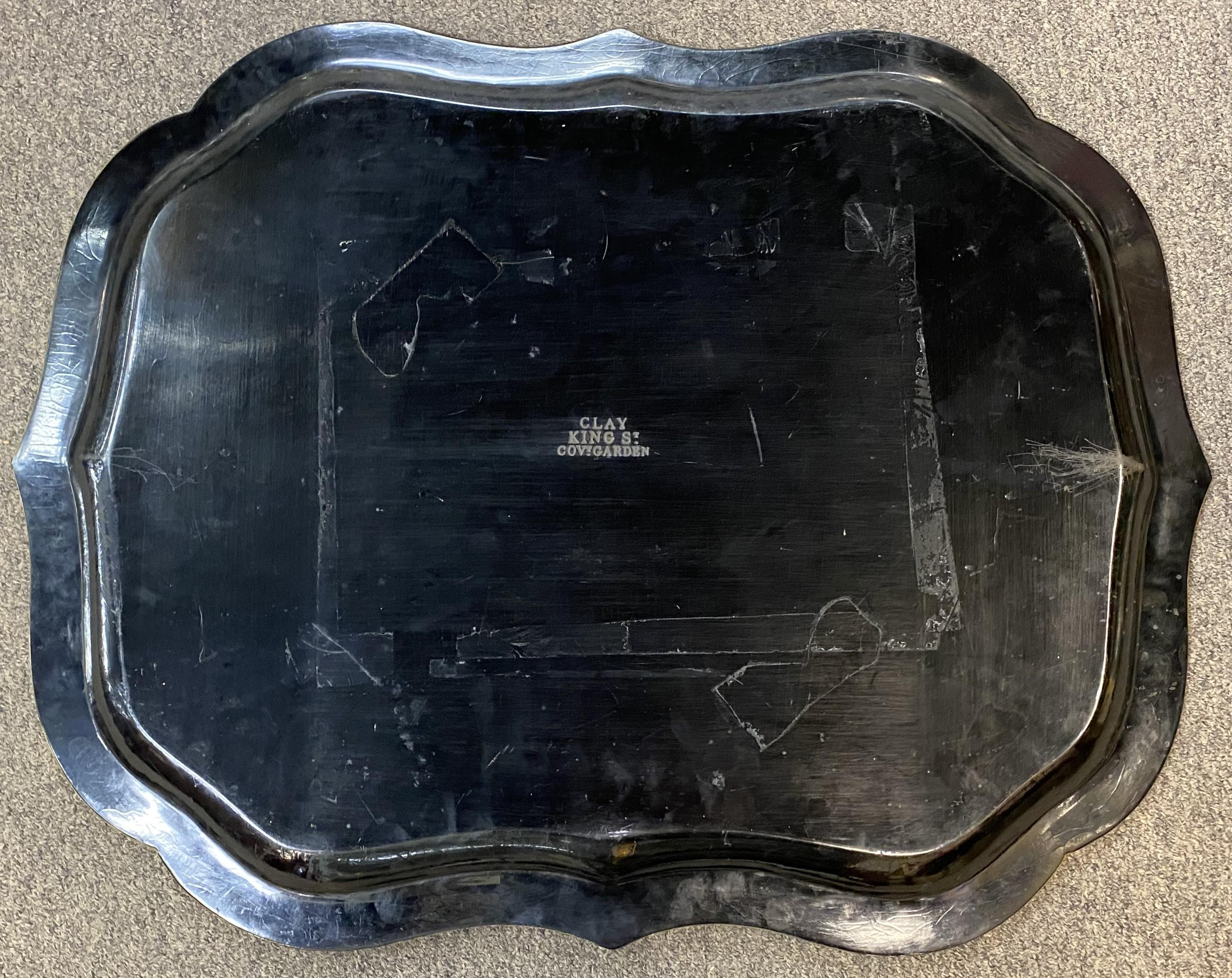 Henry Clay Englisches handbemaltes Pappmaché-Tablett mit Vögeln und Blättern um 1820 im Angebot 3