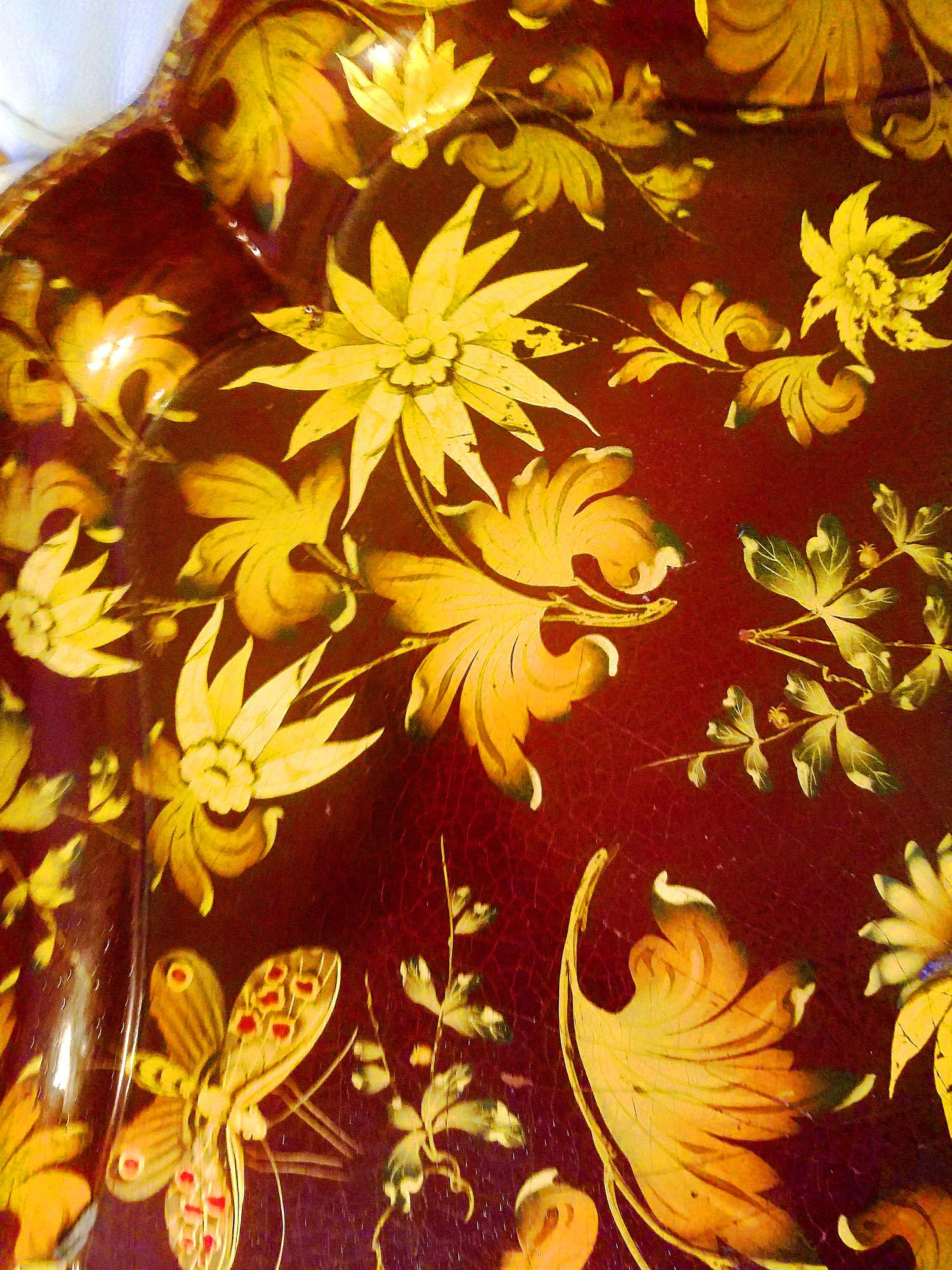 Henry Clay Papier Mâché Lacquered Tray and Base For Sale 4