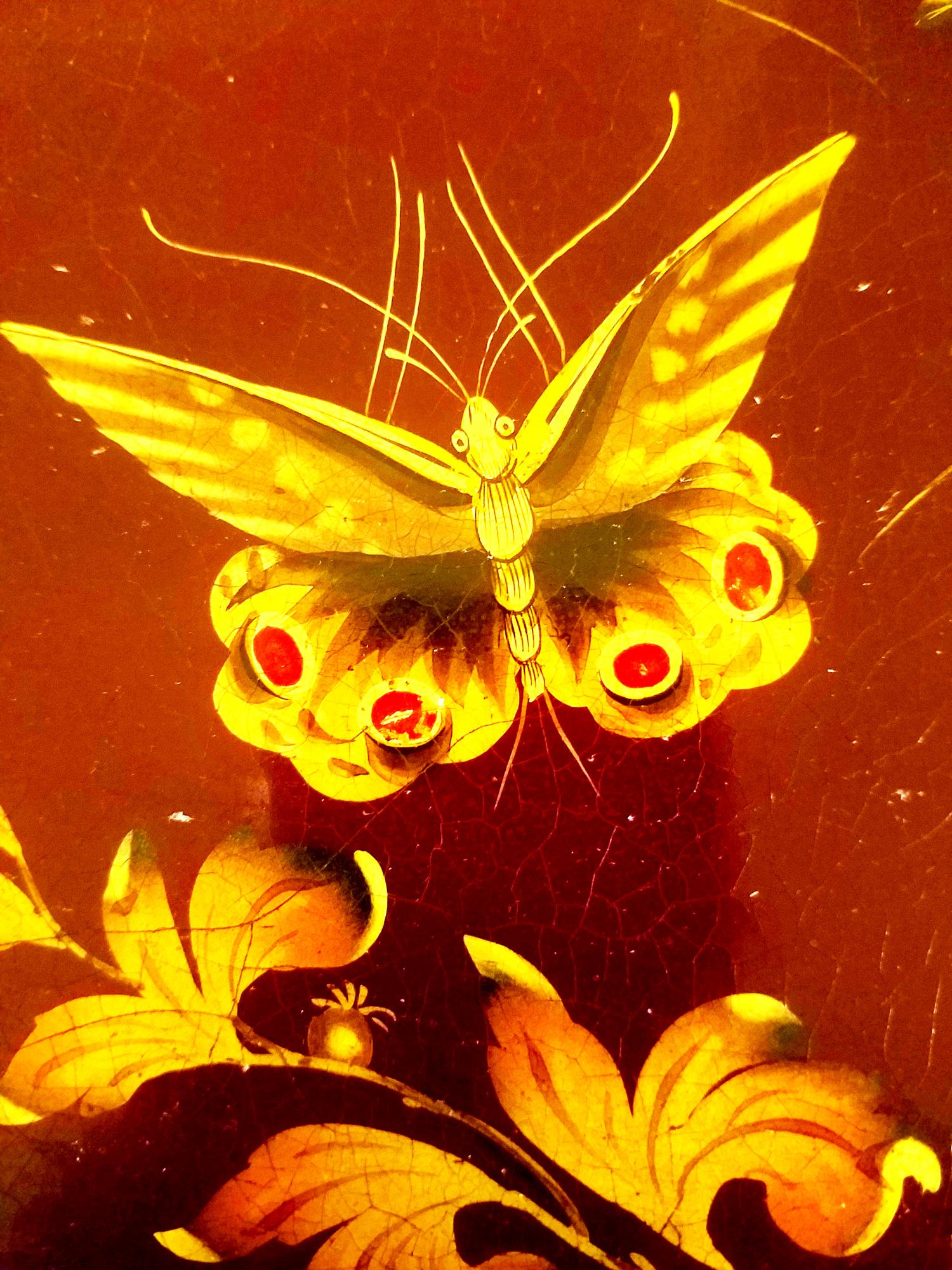 English Henry Clay Papier Mâché Lacquered Tray and Base For Sale