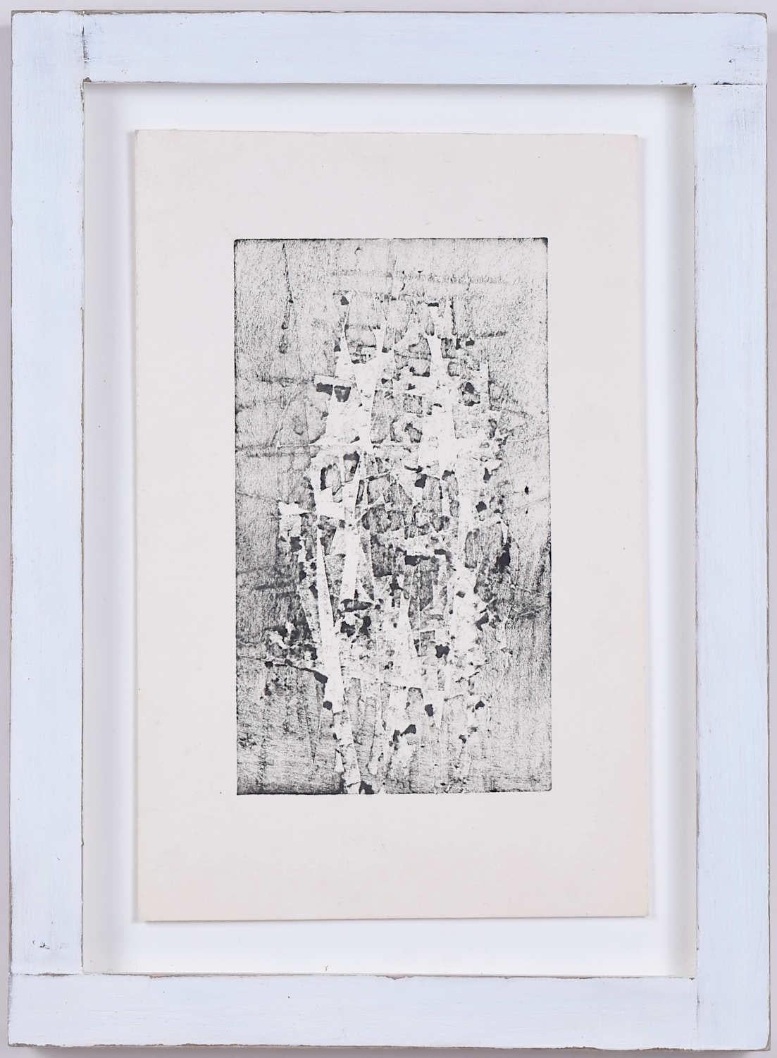 Henry Cliffe (1919-1983): Monochrome Figuren-Radierung Mid-Century Druck