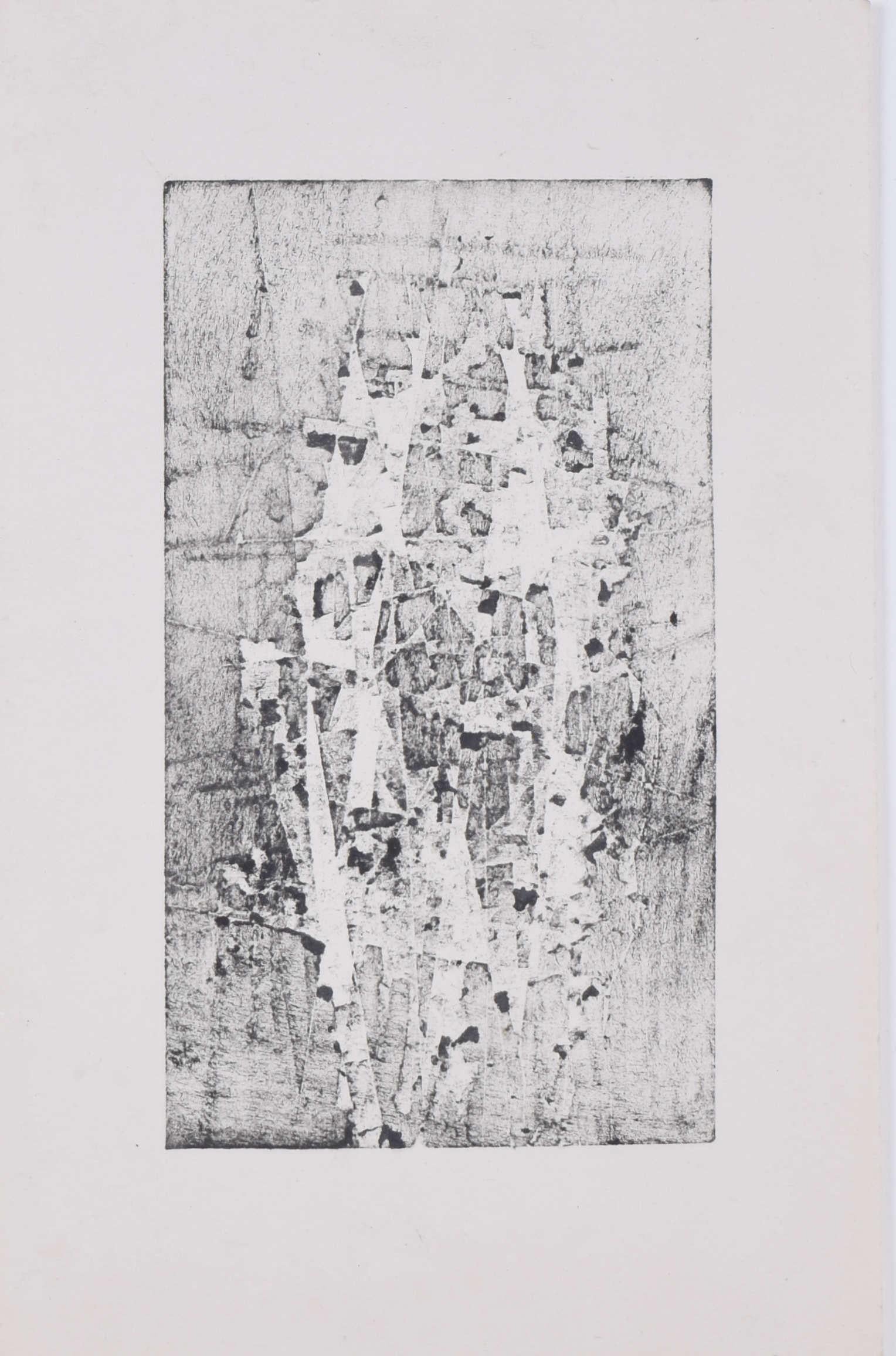 Henry Cliffe (1919-1983): Monochrome Figures etching Mid Century print For Sale 1