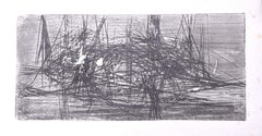 Henry Cliffe (1919-1983) Reclining Figure VI abstract etching