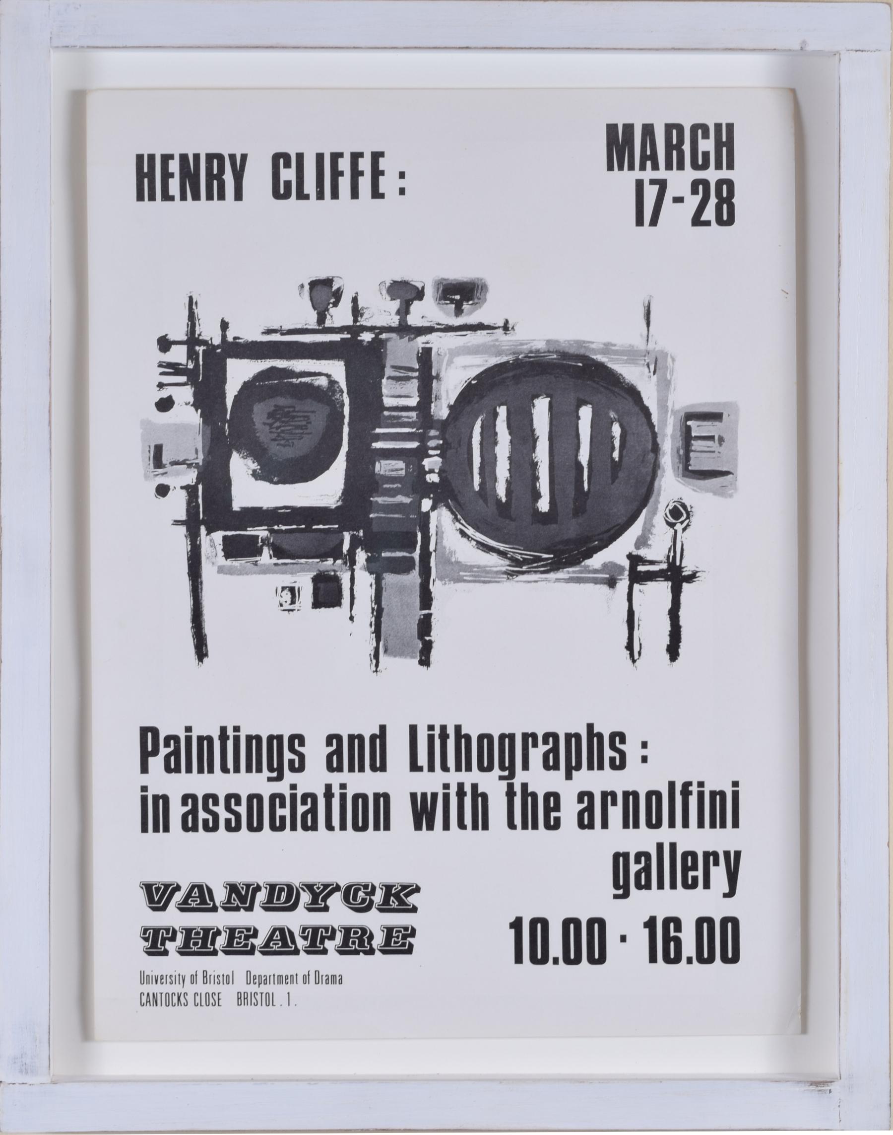 Henry Cliffe (1919-1983) Vandyck Theatre Poster Abstract Modern British Art