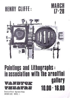 Henry Cliffe (1919-1983) Vandyck Theaterplakat Abstrakte Moderne Britische Kunst